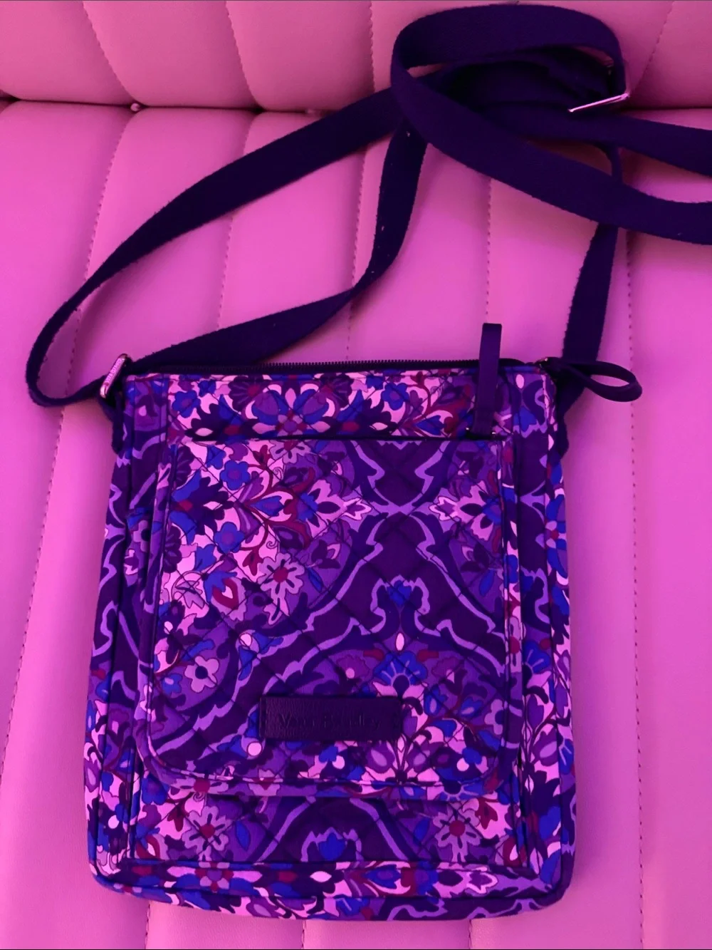 Vera Bradley Purple and Blue Floral Crossbody Bag